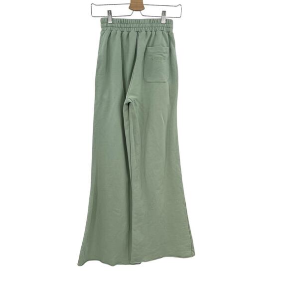 Staud Wide Leg Sweatpants Sage Green Beaded Drawstring Waist Size XS **Flawed - Picture 7 of 10